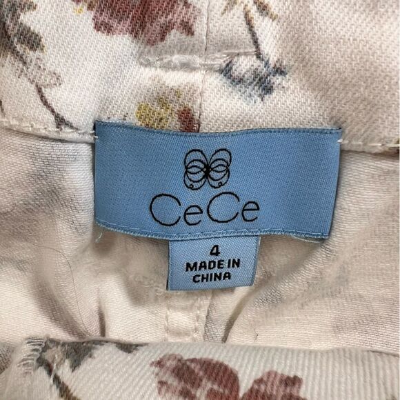 CECE Ditsy Floral-Print Belted Skirt - Picture 6 of 12